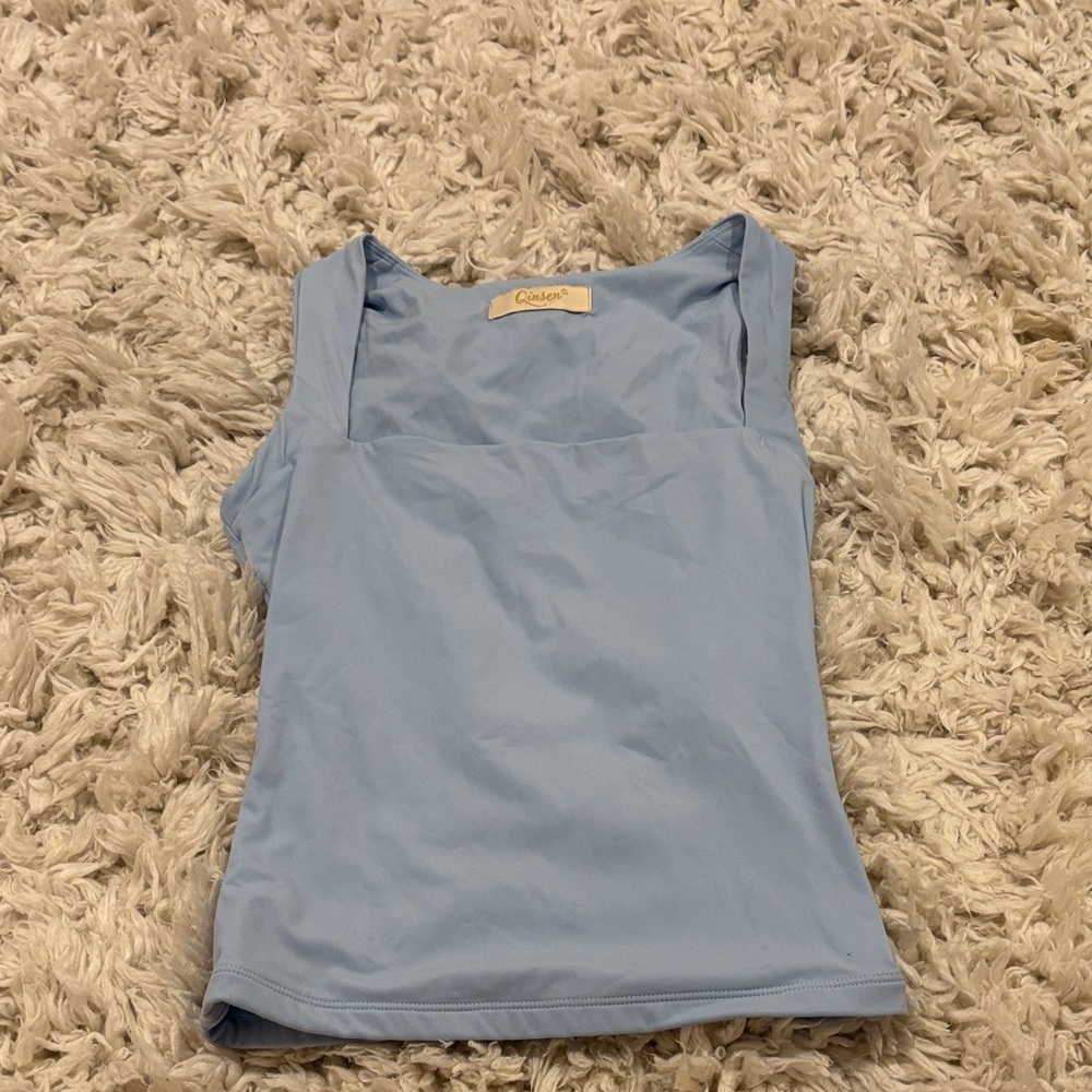 Amazon Women's Light Blue Tank Top
